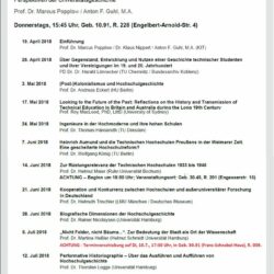 Lecture 21.06.2018: H. Trischler, “Kooperation und Konkurrenz zwischen Hochschulen und außeruniversitärer Forschung in Deutschland“
